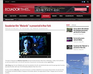 Ecuador Times Medardo Avant Premiere New York