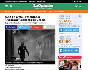 La Opinión Medardo Avant Premiere New York